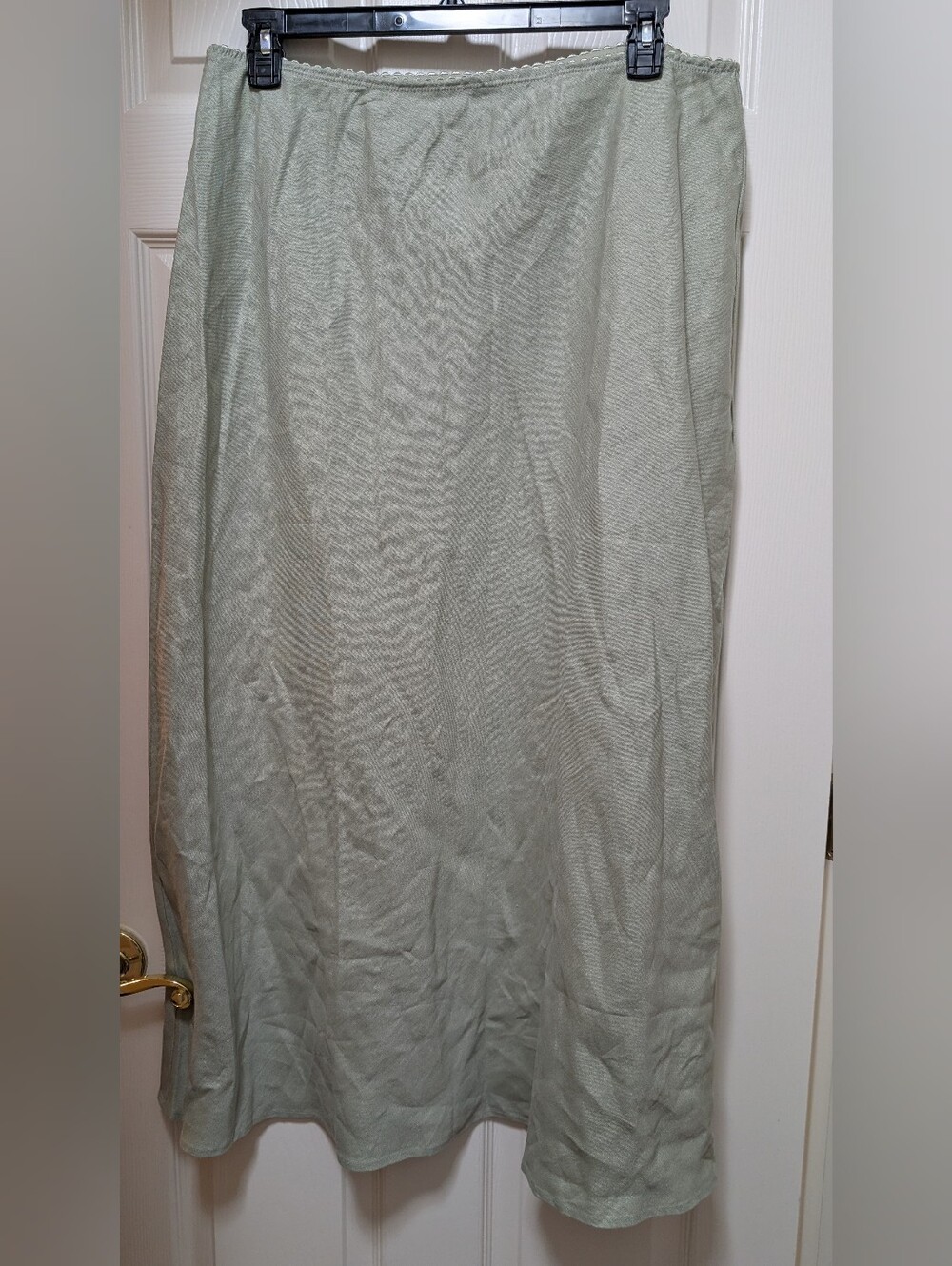 Reformation Layla Linen midi skirt in salvia Green - size 2x